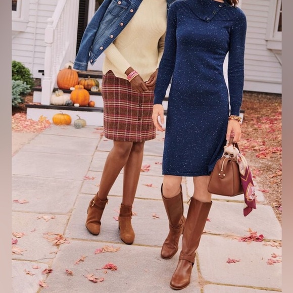 Talbots Autumn Tones Plaid Tweed Wool Pencil Mini Skirt Lined New With Tags - Picture 2 of 13